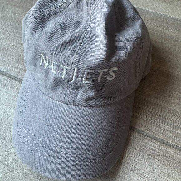 Grey "NETJETS" Adjustable Hat - Picture 5 of 5